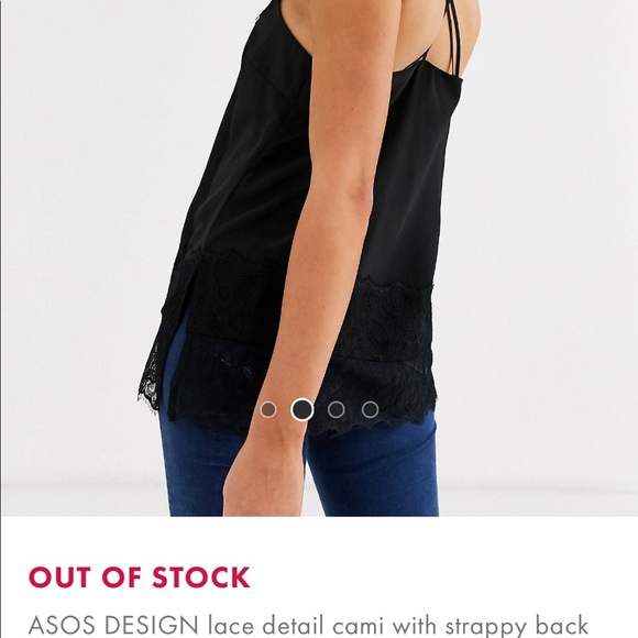 ASOS Design lace detail cami strappy back NWOT - Picture 3 of 5